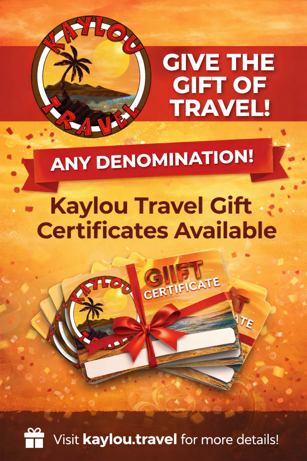 KAYLOU Travel travel gift certificates